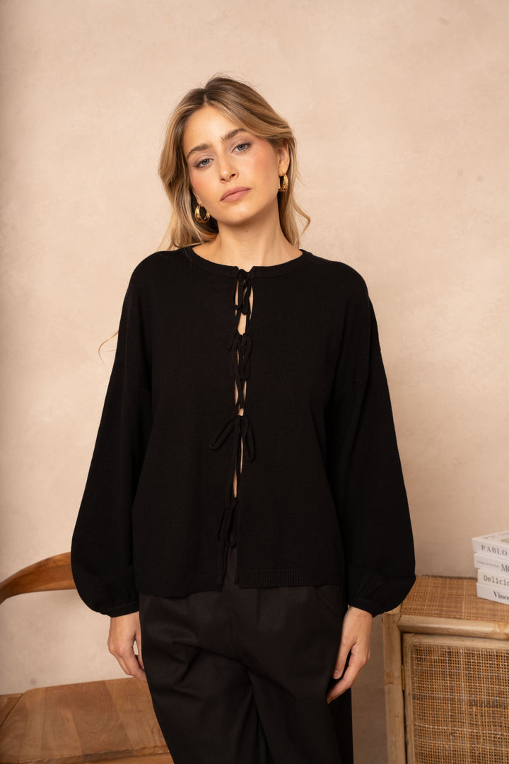 Gilet Miso à lacets - Taille unique / Noir - gilets