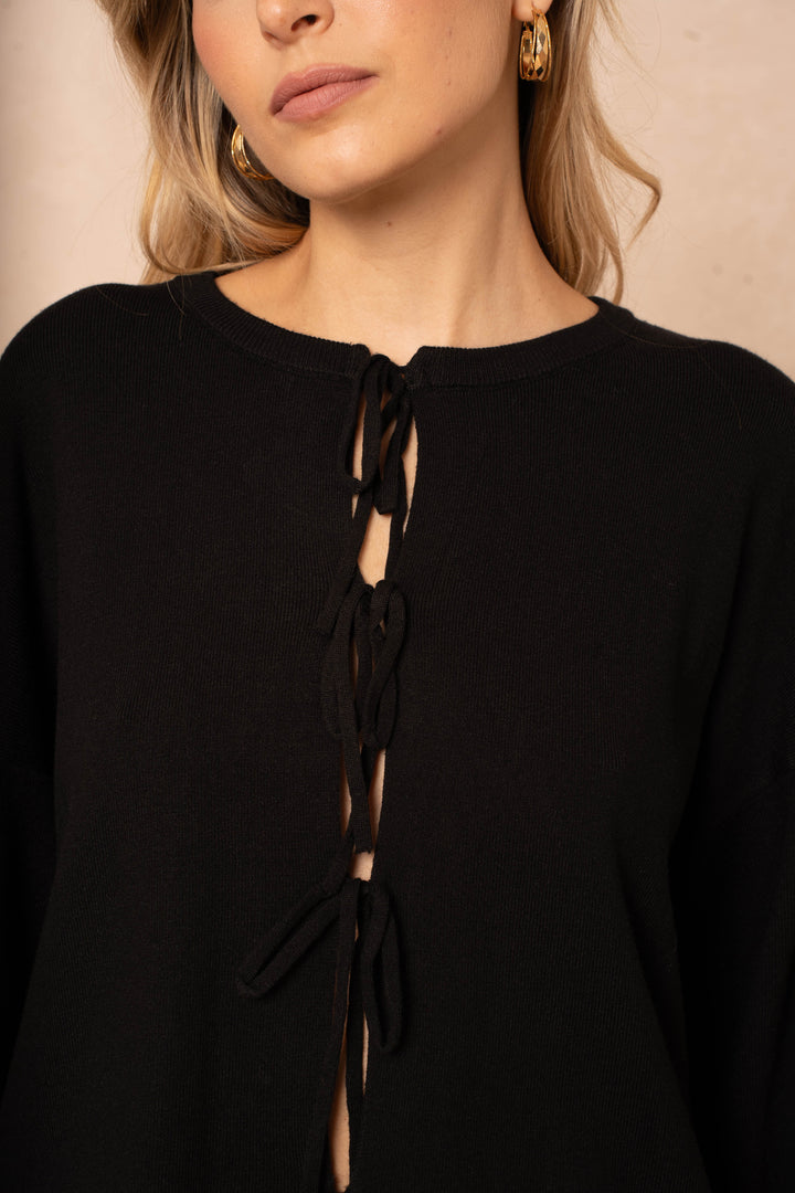 Gilet Miso à lacets - Taille unique / Noir - gilets