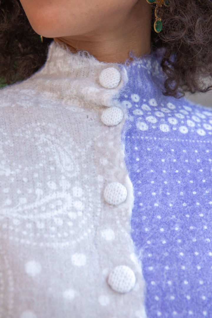 Gilet patchwork bandana Gia Taille unique / Bleu gilets