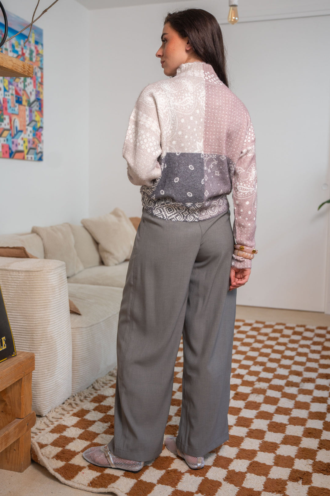 Gilet patchwork bandana Gia Taille unique / Coffee gilets