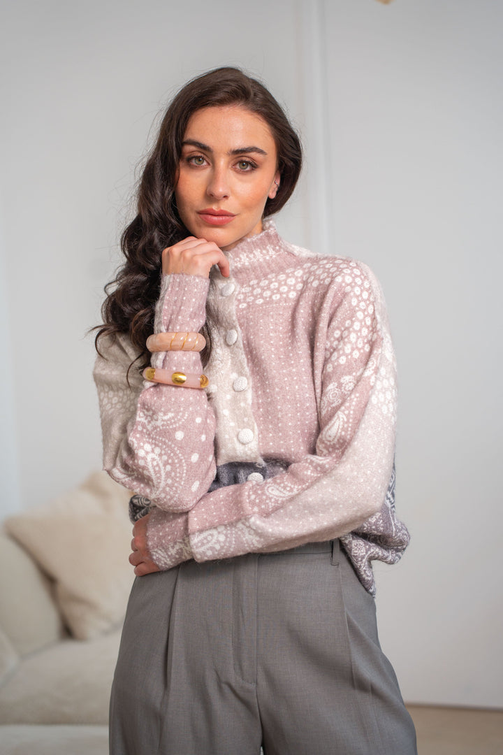 Gilet patchwork bandana Gia Taille unique / Coffee gilets