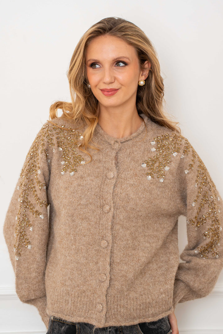 Gilet perlé Athena 2633 - GS2633 / Taille Unique: Du 36