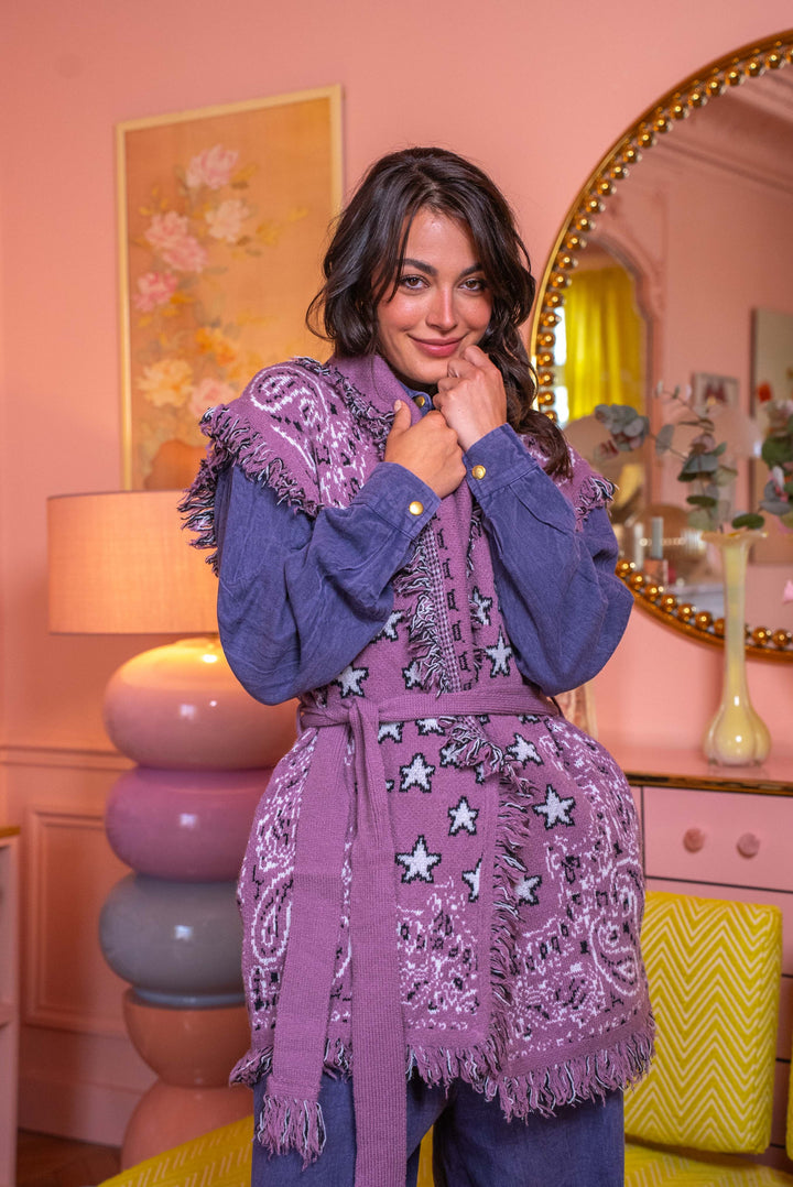 Gilet sans manches à franges Palace - Taille unique