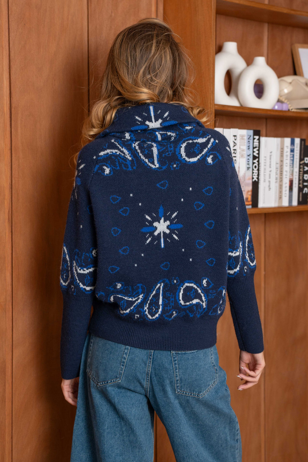 Gilet zippé Beky à motif bandana 26001 - Taille unique: 36