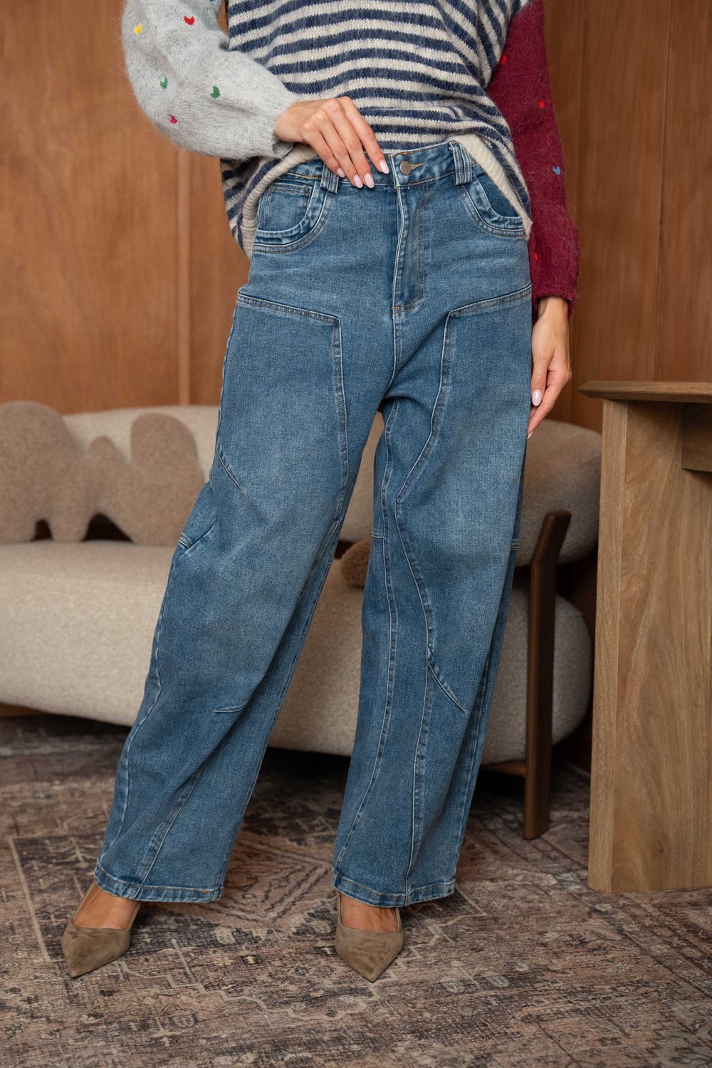 Jean large taille haute Morocco