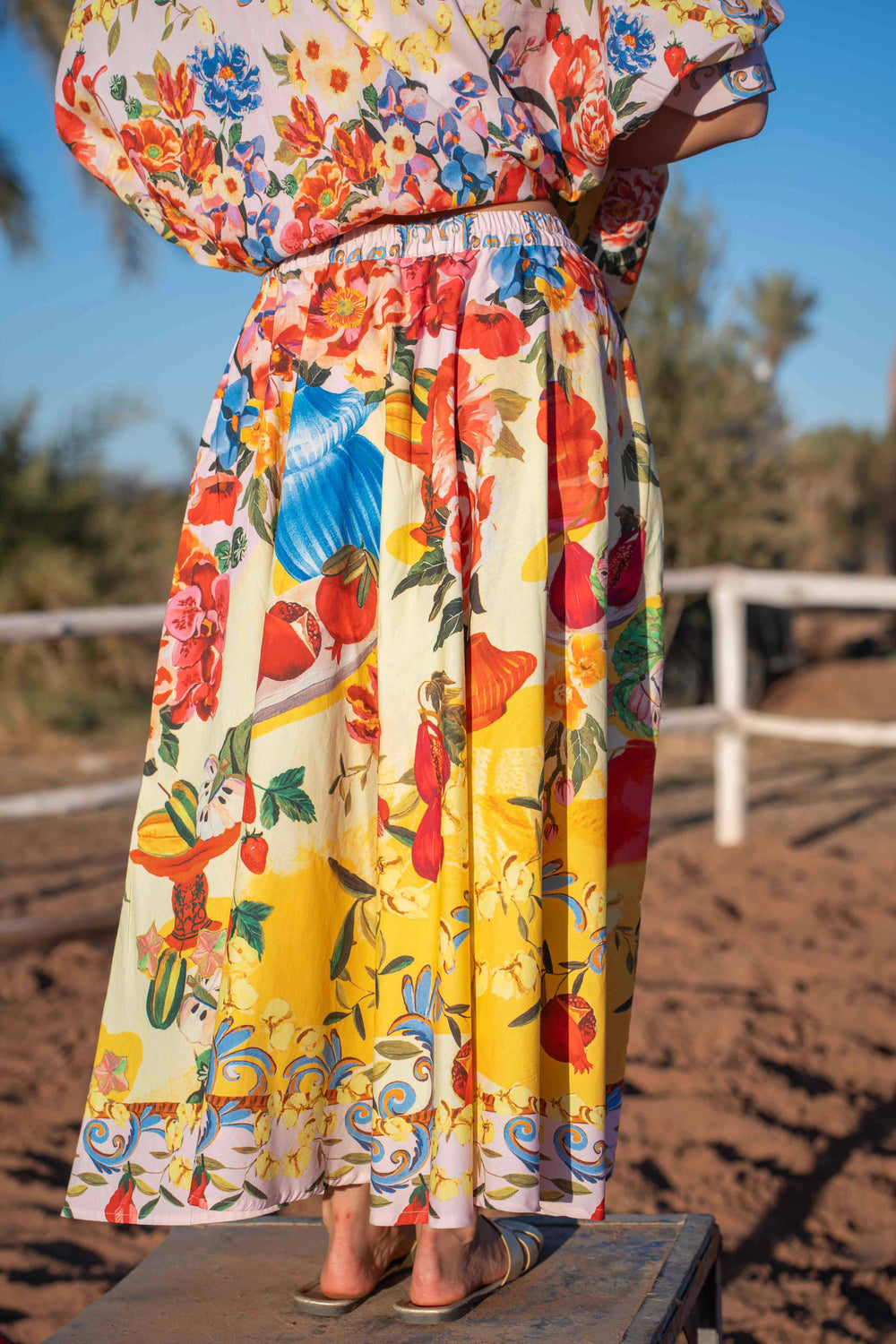 Jupe Longue en Coton à Motifs Success - Taille unique: d’un