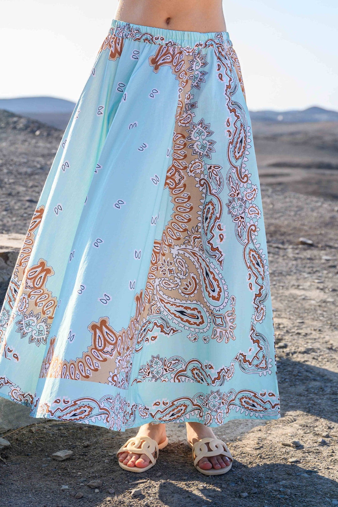 Jupe Longue en Coton à Motifs Success - Taille unique: d’un