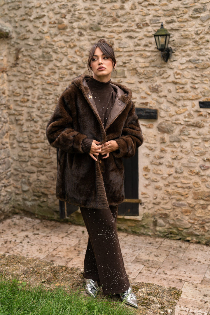 Manteau à capuche en fausse fourrure Banco - Manteaux