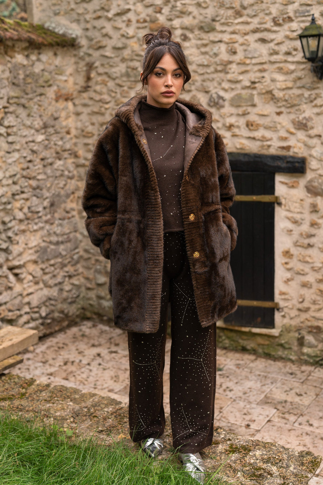 Manteau à capuche en fausse fourrure Banco - Manteaux