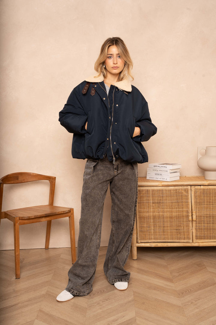 Manteau aviateur Oscar - Taille unique / Marine - Manteaux