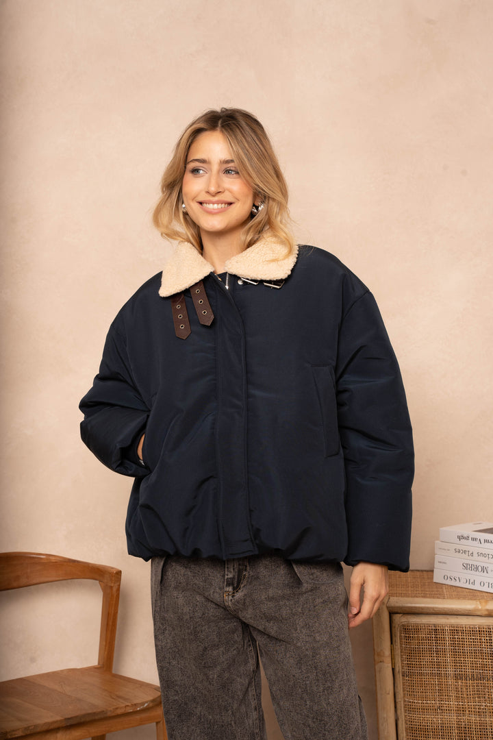 Manteau aviateur Oscar - Taille unique / Marine - Manteaux
