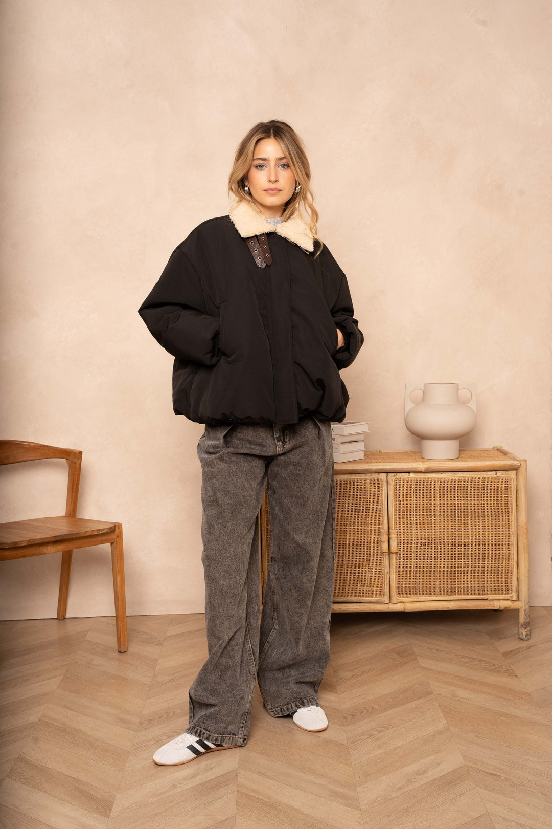 Manteau aviateur Oscar - Taille unique / Noir - Manteaux