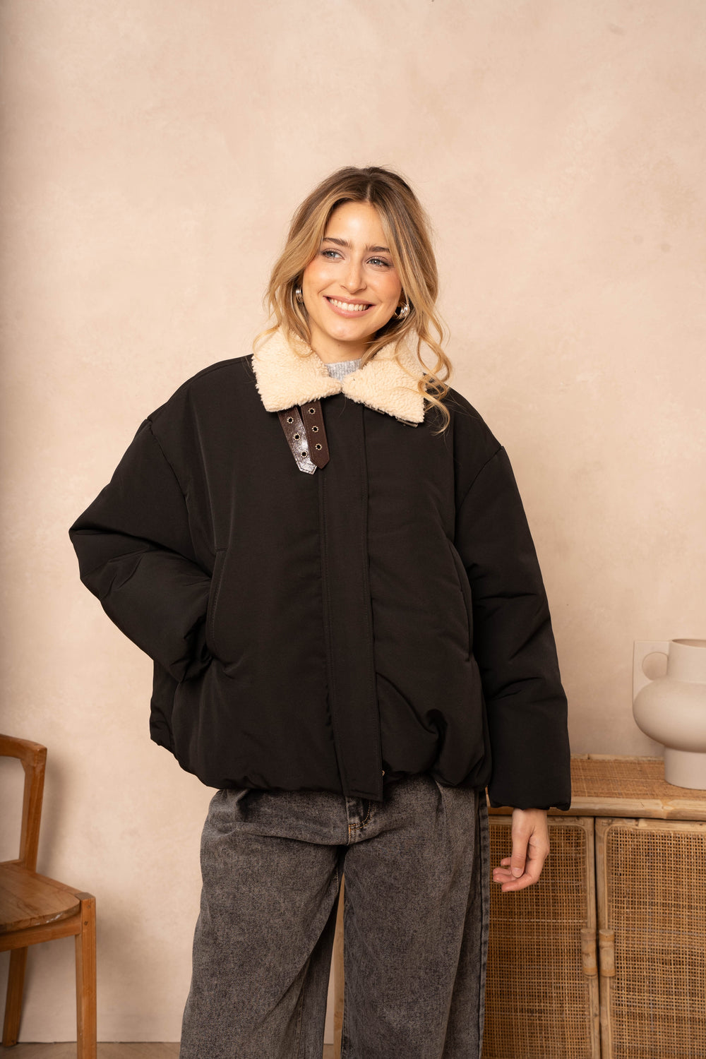Manteau aviateur Oscar - Taille unique / Noir - Manteaux