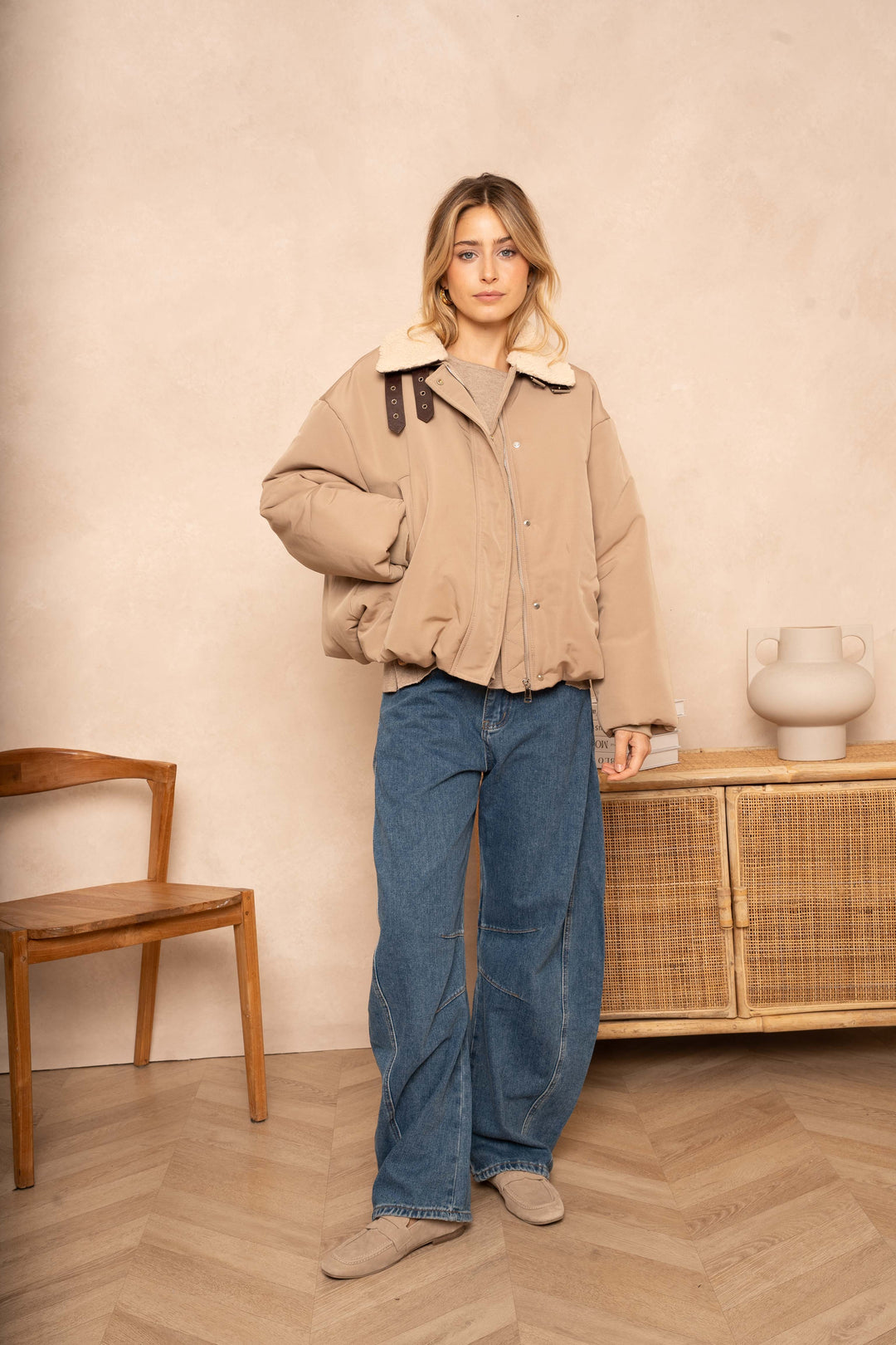 Manteau aviateur Oscar - Taille unique / Taupe - Manteaux