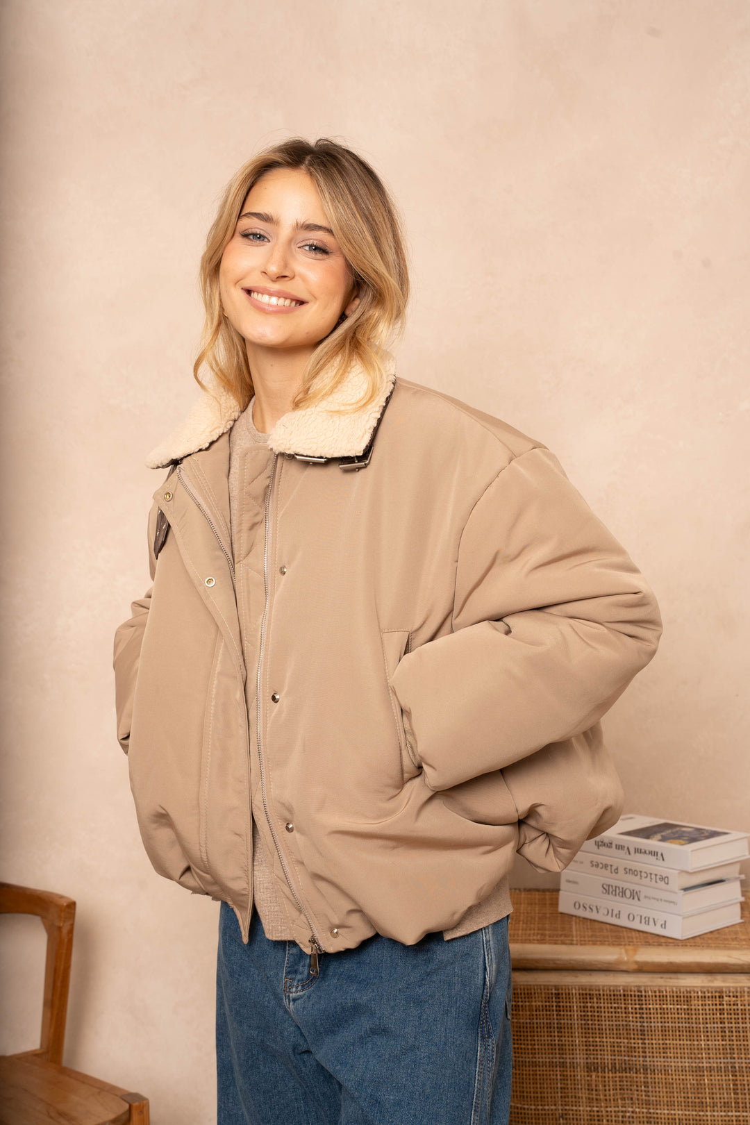 Manteau aviateur Oscar - Taille unique / Taupe - Manteaux