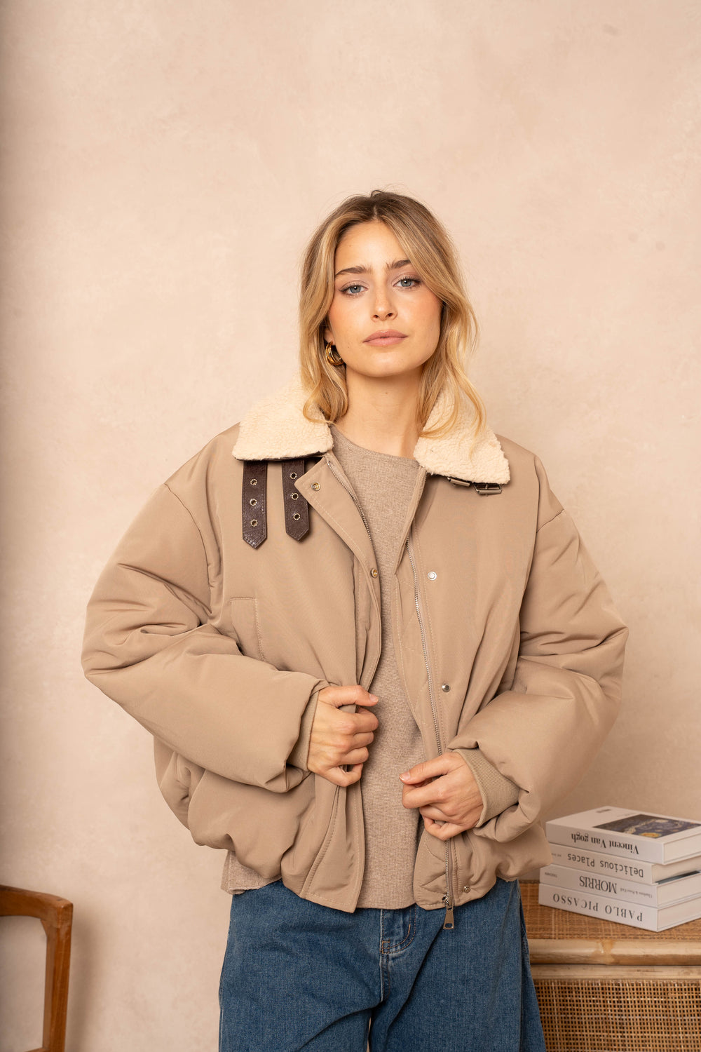 Manteau aviateur Oscar - Taille unique / Taupe - Manteaux