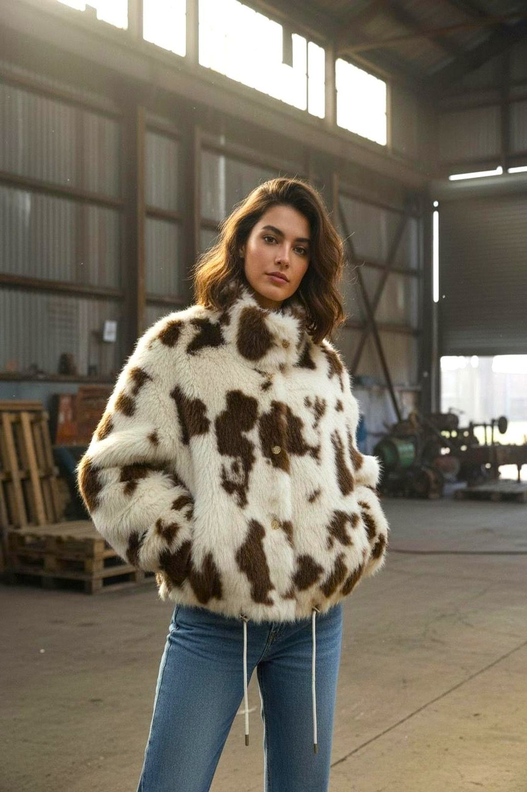 Manteau en fausse fourrure Chocolat - Manteaux et vestes