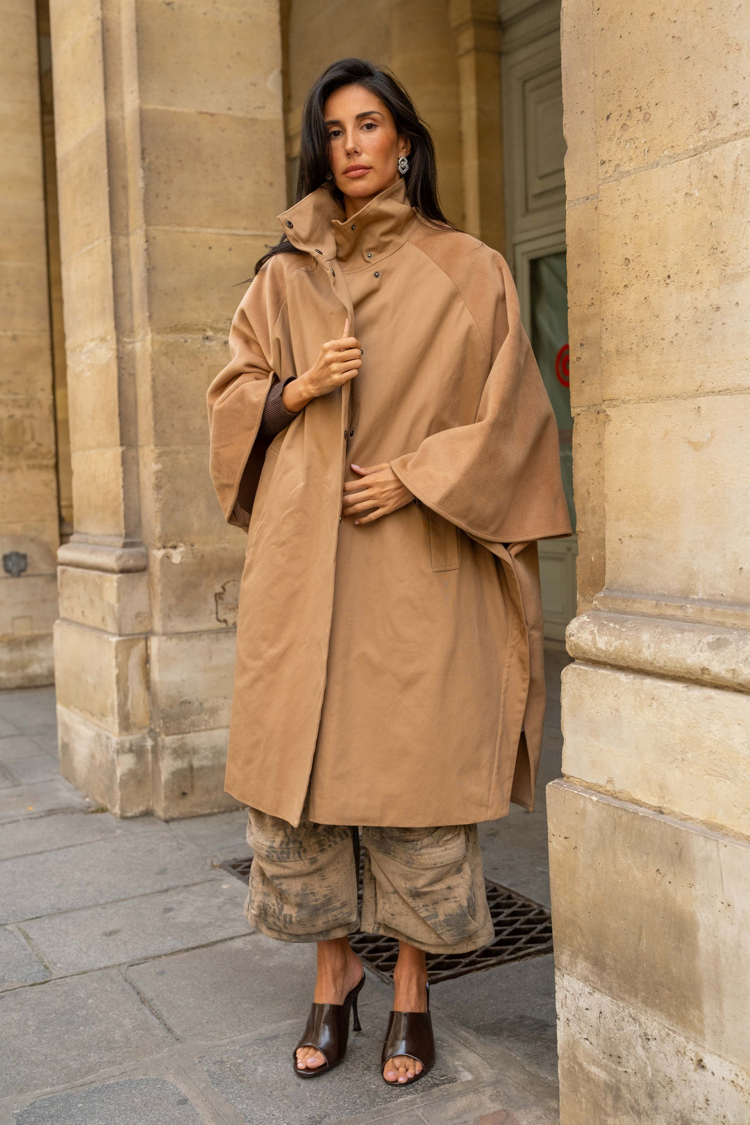 Manteau oversize bimatière Naora - Manteaux et vestes