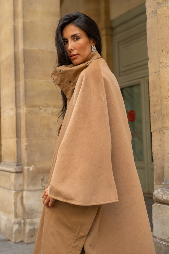 Manteau oversize bimatière Naora - Manteaux et vestes