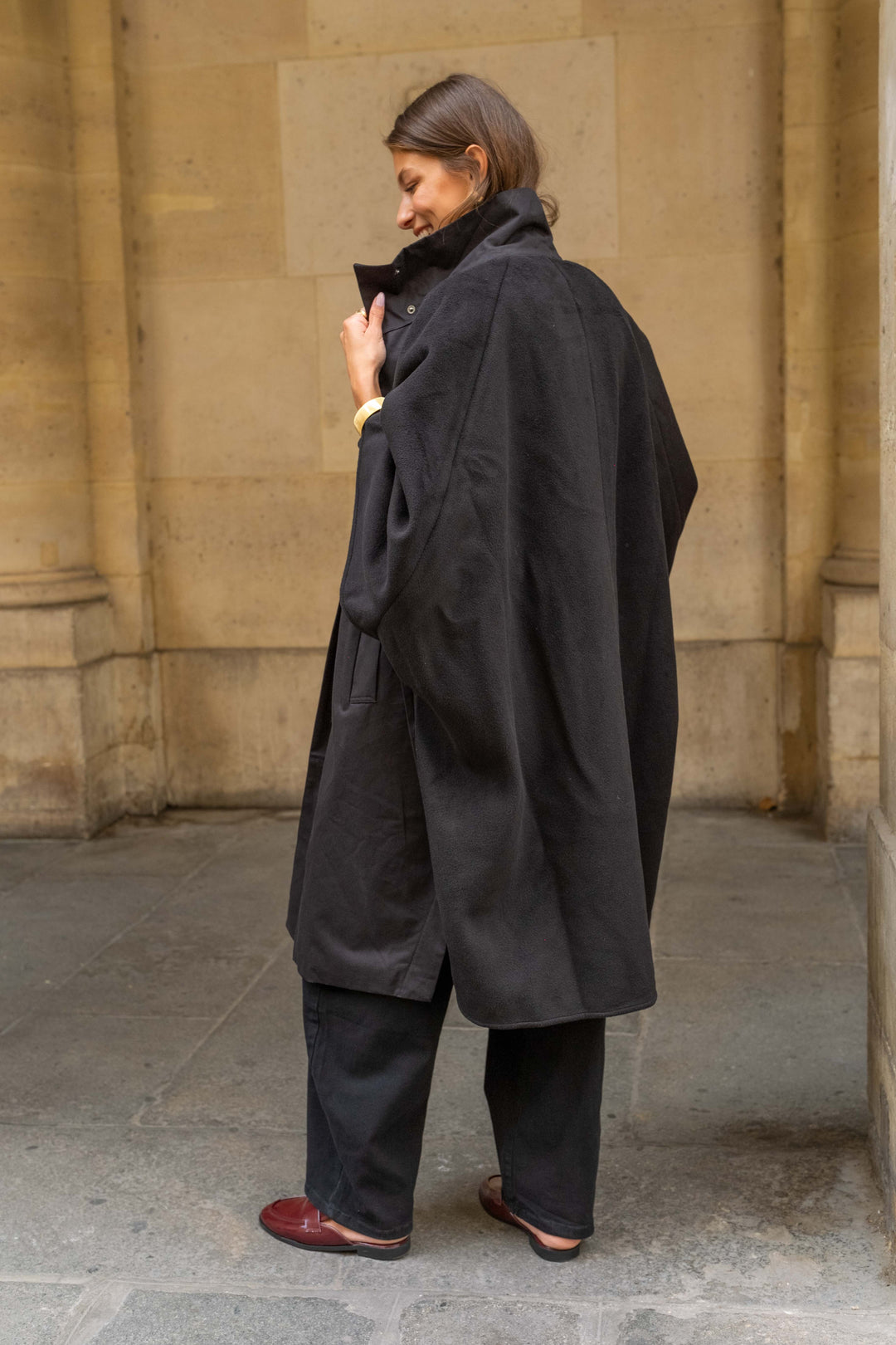 Manteau oversize bimatière Naora - Manteaux et vestes