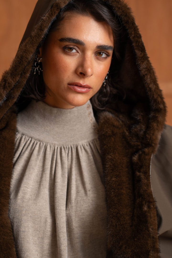 Manteau réversible en fausse fourrure Alba 2688-001