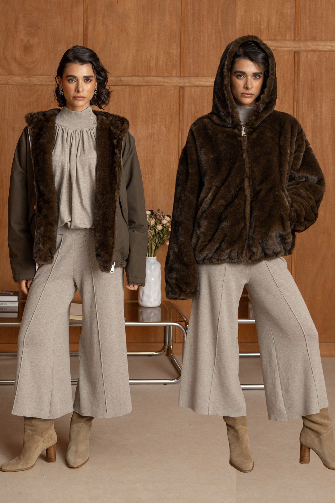 Manteau réversible en fausse fourrure Alba 2688-001