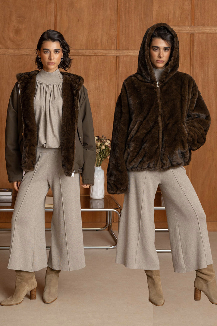 Manteau réversible en fausse fourrure Alba 2688-001