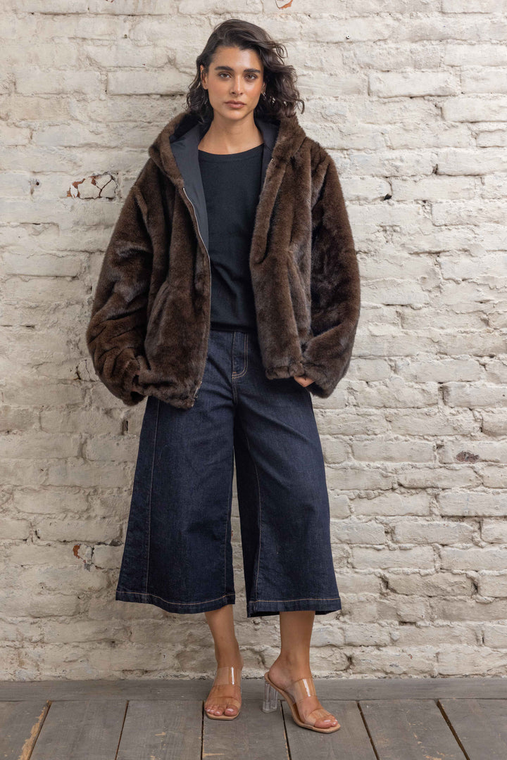 Manteau réversible en fausse fourrure Alba 2688-001