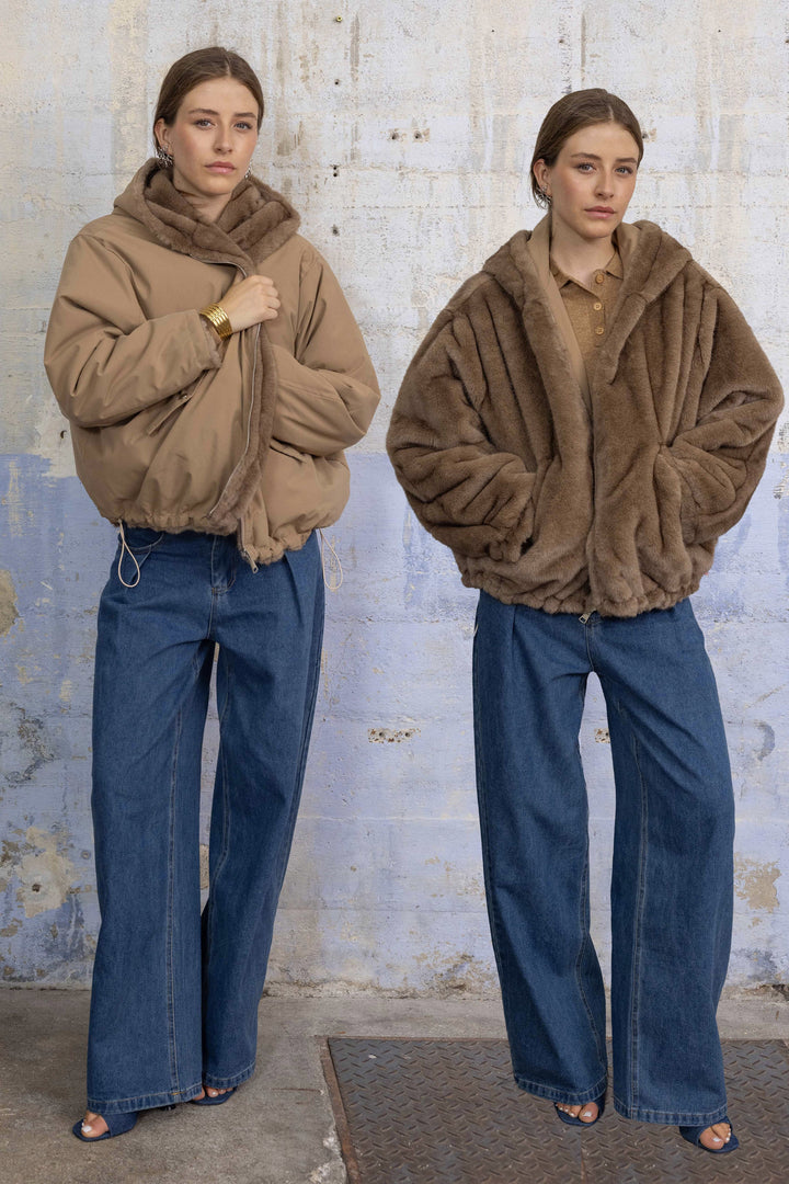 Manteau réversible en fausse fourrure Alba 2688-001