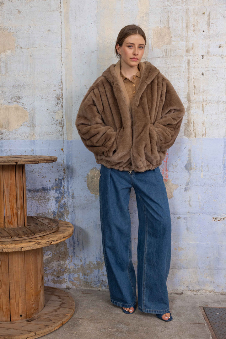 Manteau réversible en fausse fourrure Alba 2688-001