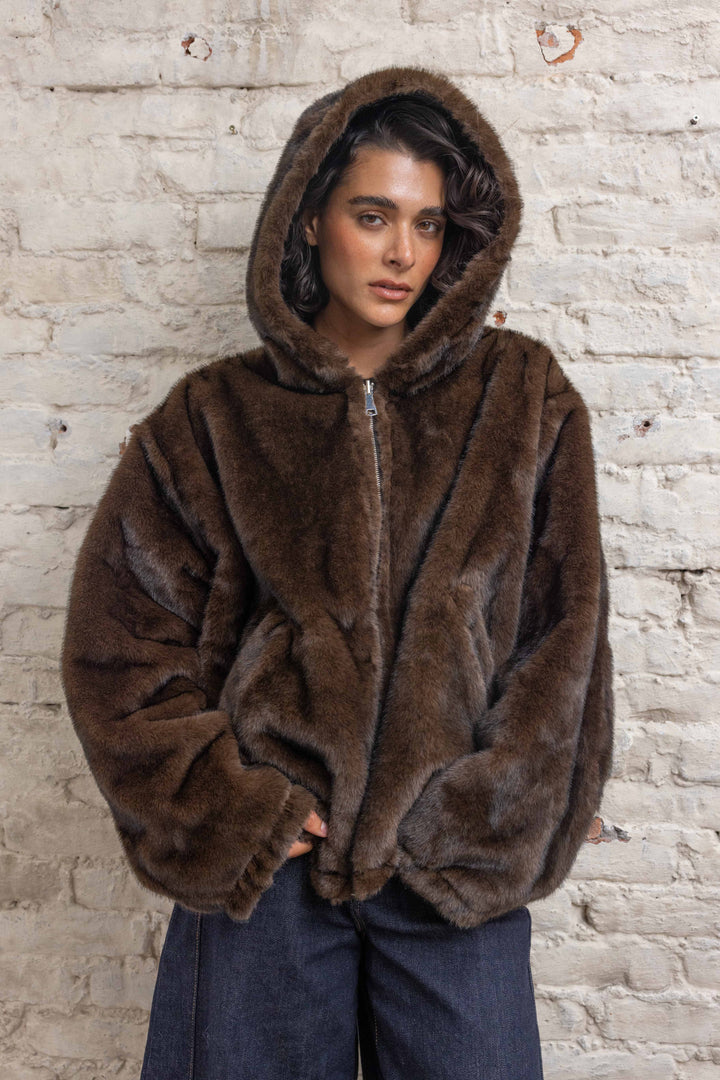 Manteau réversible en fausse fourrure Alba 2688-001