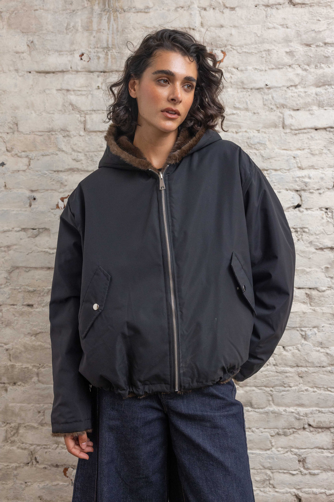 Manteau réversible en fausse fourrure Alba 2688-001