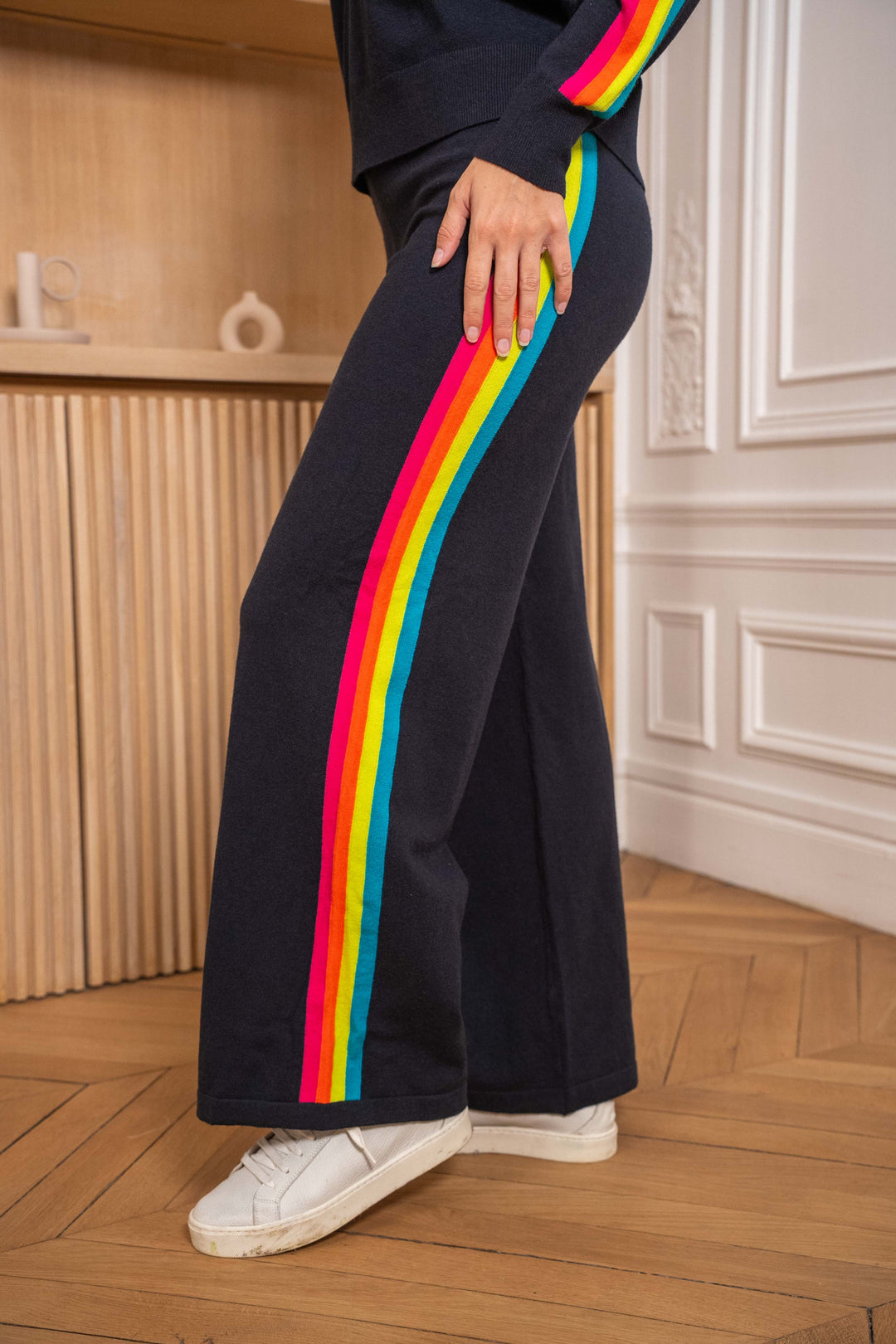 Pantalon à bandes arc en ciel Cali Pantalons