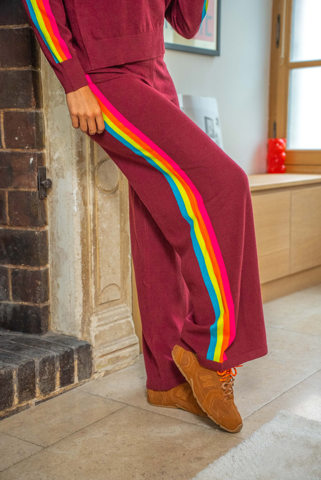 Pantalon à bandes arc en ciel Cali Pantalons