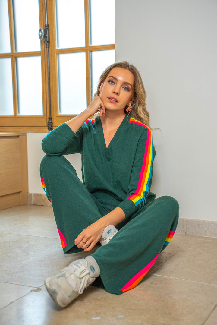 Pantalon à bandes arc en ciel Cali Pantalons