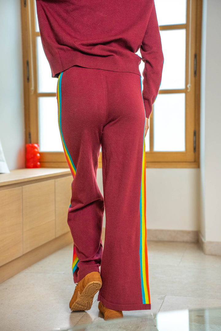 Pantalon à bandes arc en ciel Cali Pantalons