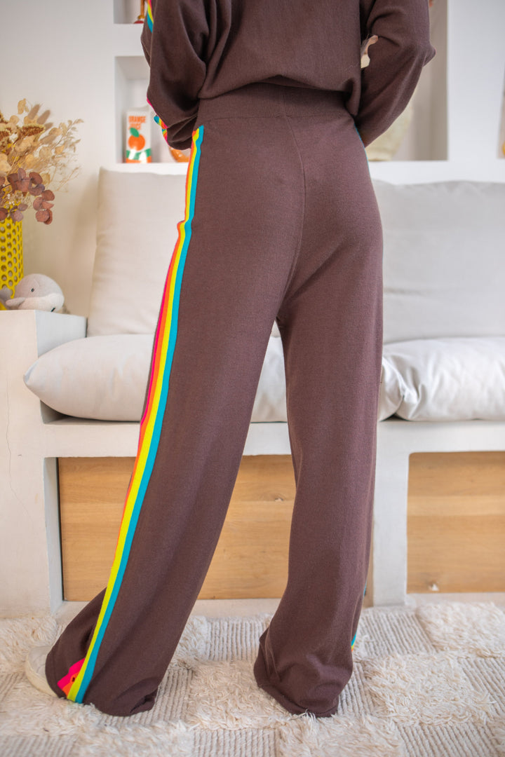 Pantalon à bandes arc en ciel Cali Pantalons
