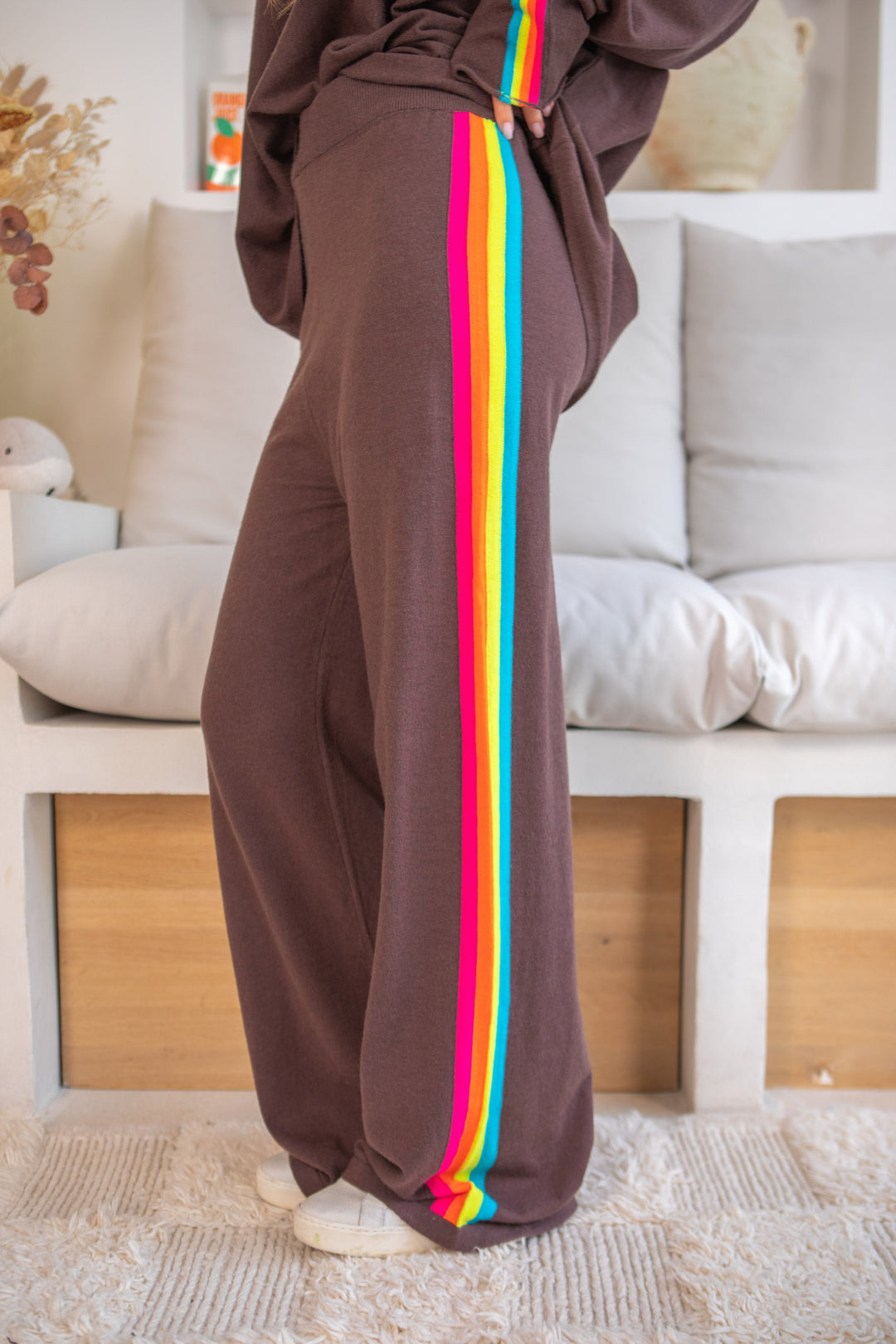 Pantalon à bandes arc en ciel Cali Pantalons