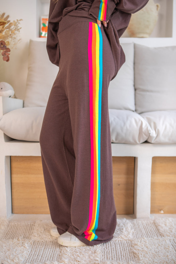 Pantalon à bandes arc en ciel Cali Pantalons