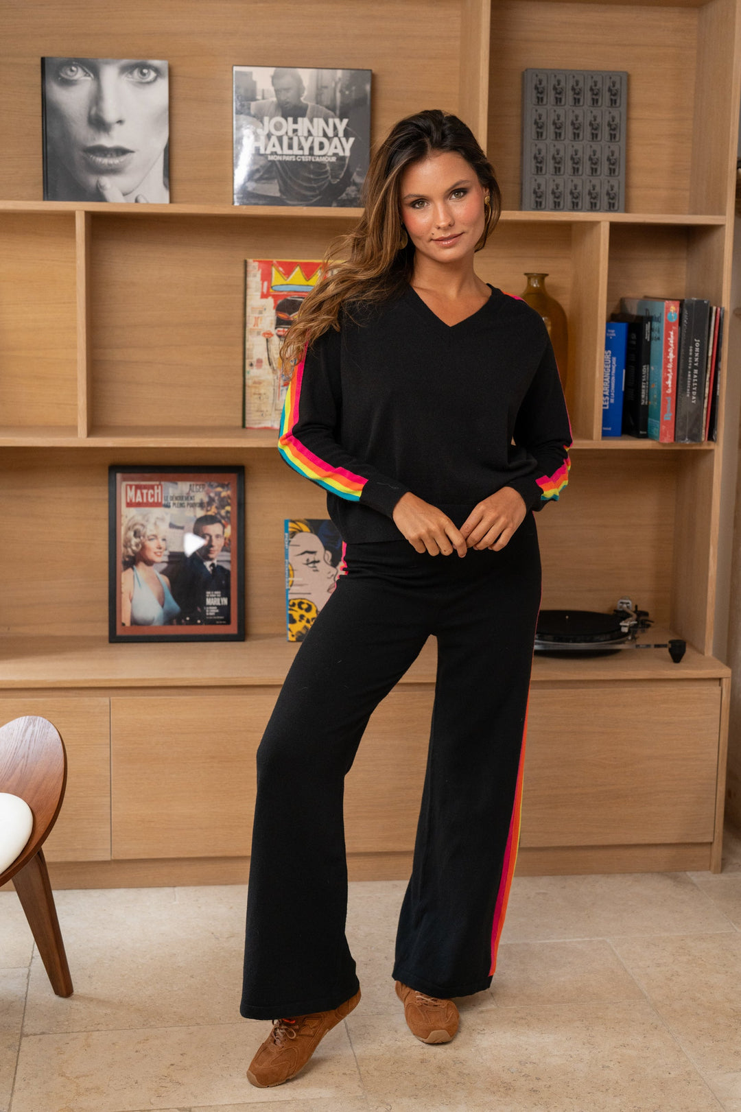 Pantalon à bandes arc en ciel Cali Pantalons