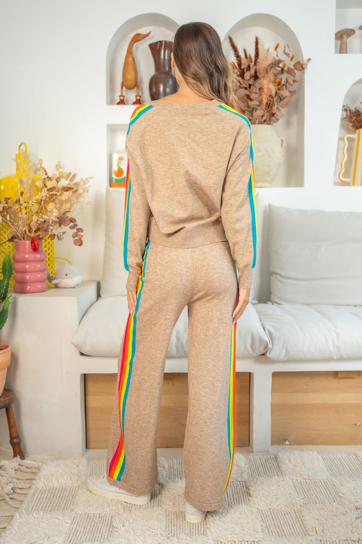 Pantalon à bandes arc en ciel Cali Pantalons