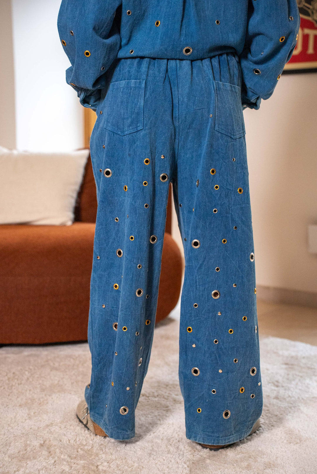 Pantalon Denim à œillets Sano Pantalons