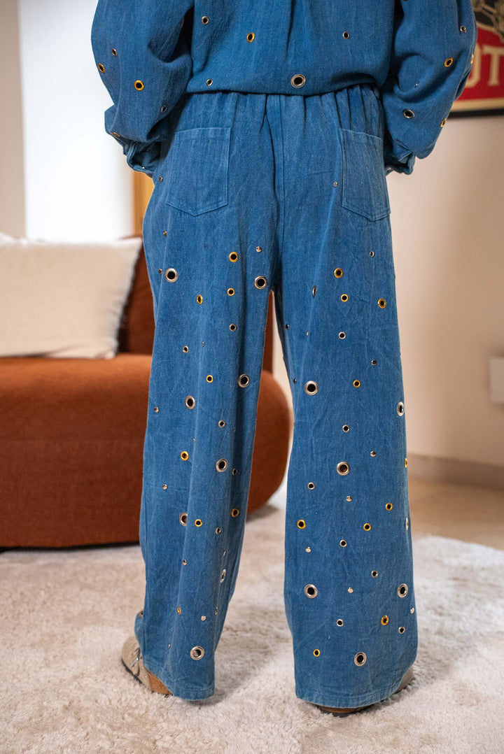 Pantalon Denim à œillets Sano Pantalons