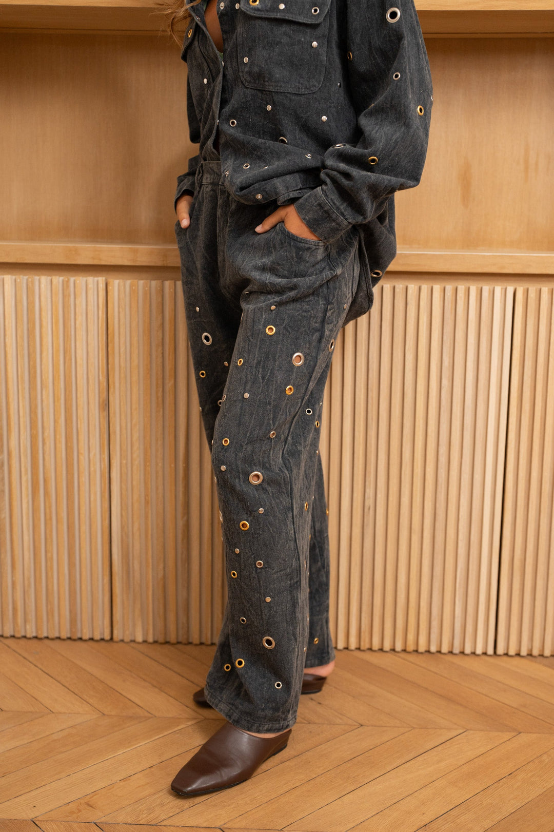 Pantalon Denim à œillets Sano Pantalons