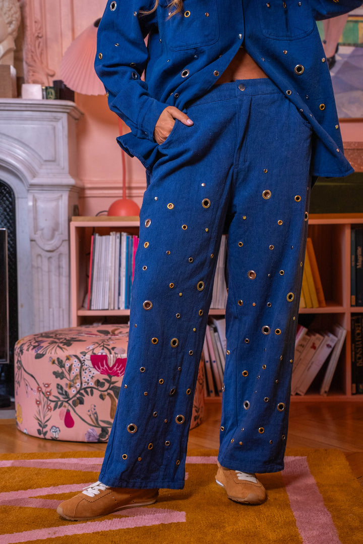 Pantalon Denim à œillets Sano Pantalons
