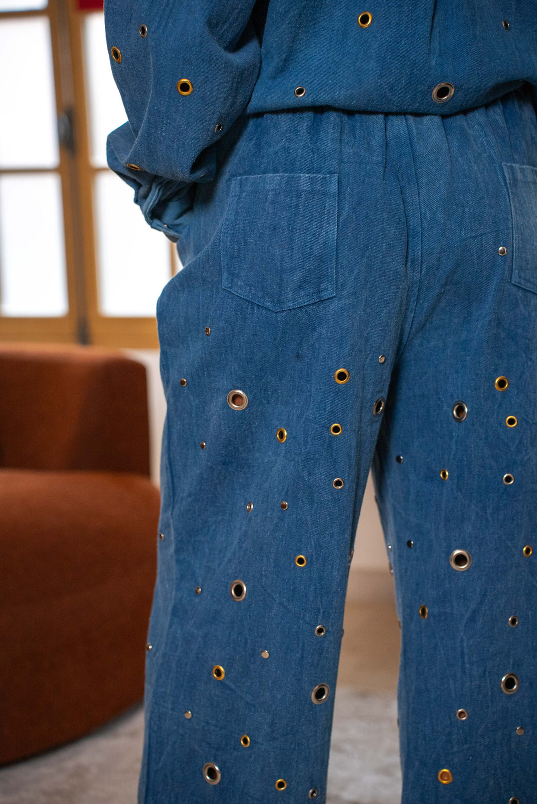 Pantalon Denim à œillets Sano Pantalons