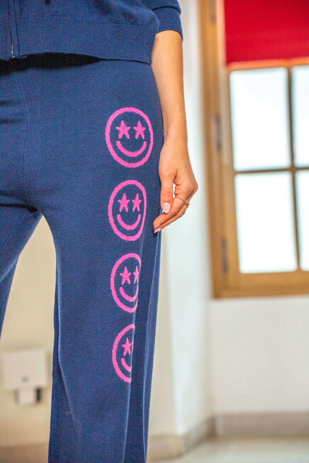 Pantalon en maille à smileys Jena Pantalons