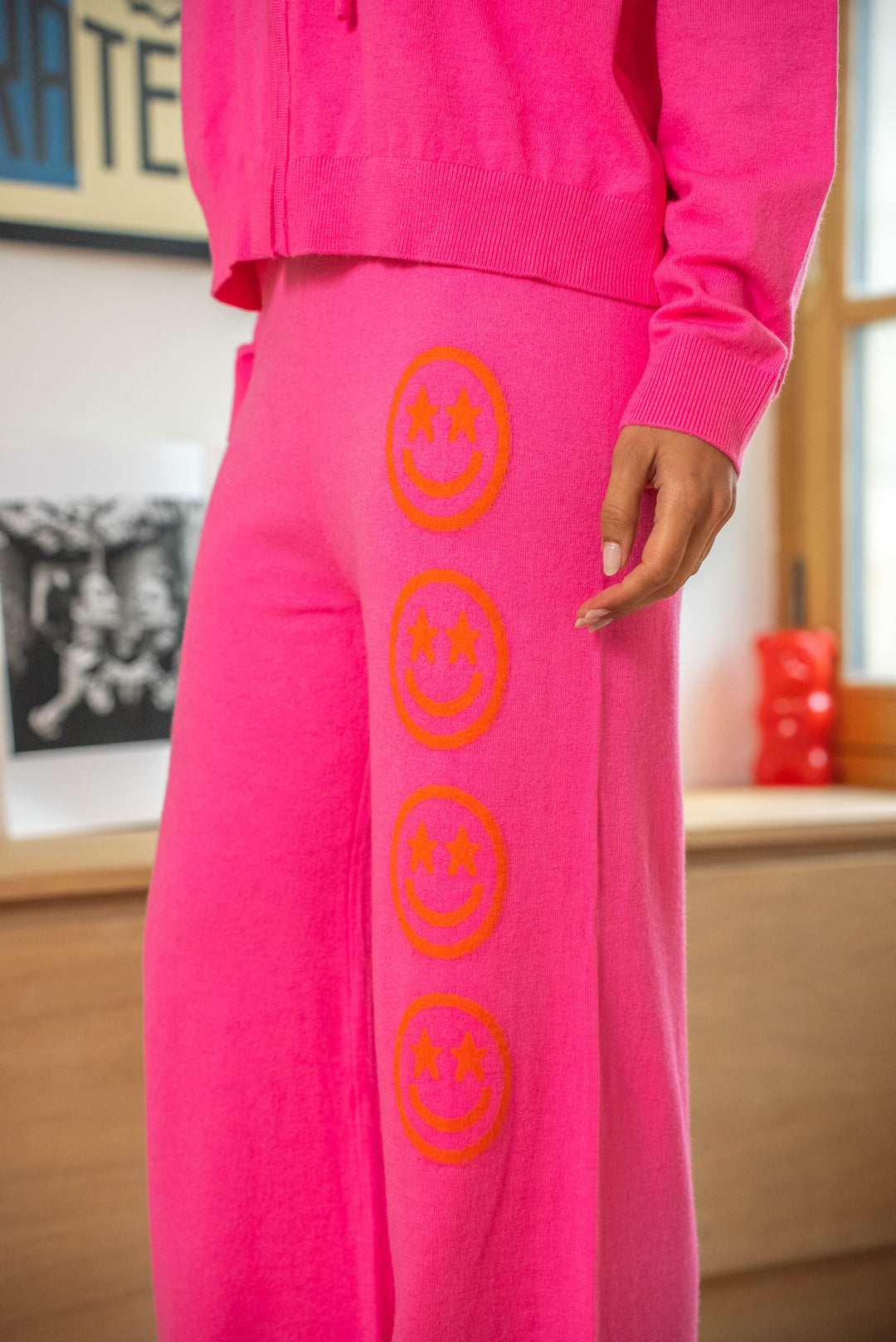 Pantalon en maille à smileys Jena Pantalons