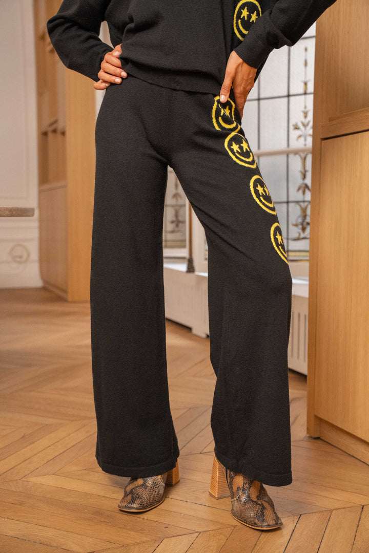 Pantalon en maille à smileys Jena Pantalons
