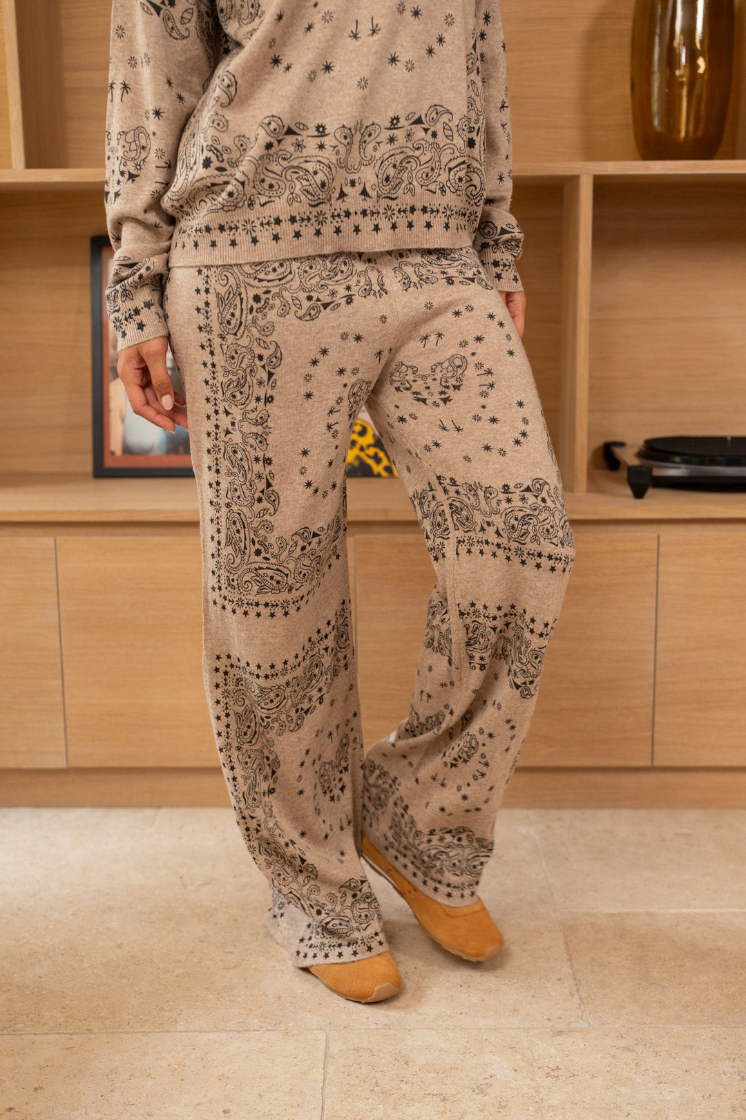 Pantalon en maille imprimé bandana Kaicy Pantalons